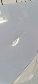 Pensilina Tettoia Nera in Policarbonato Compatto Satinato Opalino 150x100 cm Seconda Scelta