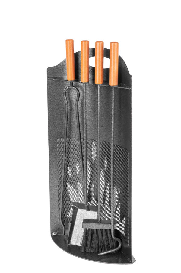 Set Camino 4 Pezzi H 61 in Ferro Verniciato Grigio Martellato online