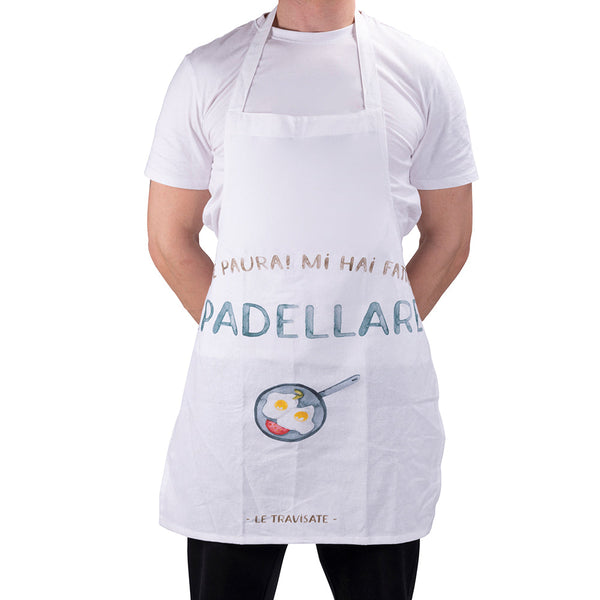 sconto Tablier de poêle 62x73 cm 100% Coton VdE Tivoli 1996 Le Travisate Blanc