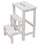 Tabouret échelle 60x40x46 cm en bois blanc