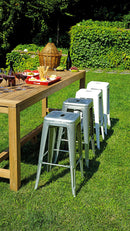 Tavolo Bancone Bar da Giardino 250x75 cm in Legno Teak Riciclato Vorghini Java