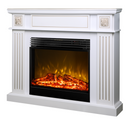 Camino Elettrico da Pavimento 99,8x128x33 cm Effetto Fiamma 1950W Napoleon & Mirabella Bianco