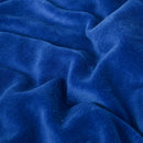 Coperta Plaid Dubleface 203x152x0,5 cm in Flanella 220 GSM e Sherpa 260 GSM Blu Scuro