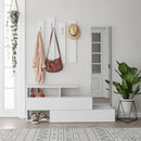 Mobile ingresso 137x35x154 cm Ramda bianco con specchio