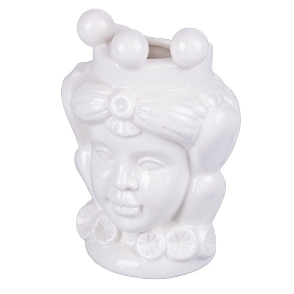 Umidificatore per Radiatori Testa di Moro Donna 10x6x14 cm  in Ceramica VdE Tivoli 1996 Sicilia sconto