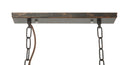 Lampadario Cage 75x27x28 cm in Ferro