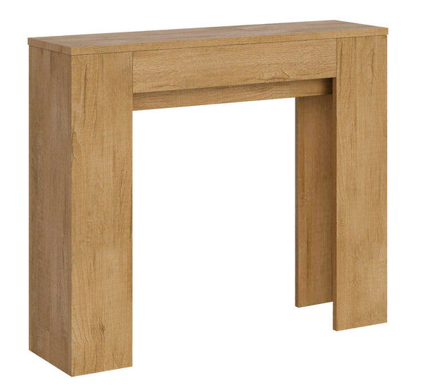 Console Extensible 90x25/181 cm Panneaux Mélamine Chêne Nature Slick acquista