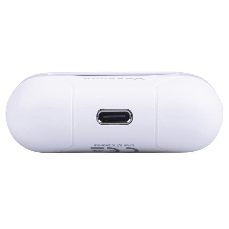 Cuffie Auricolari Wireless con Custodia per Ricarica Kooper  Bianco