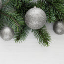 Set 48 Palline Decorative Ø 7 cm per Albero di Natale Argento