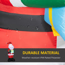 Babbo Natale Gonfiabile 77x68x184 cm con Regalo e 3 Luci LED