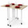 Tavolo Pieghevole Multiuso 120x80x75 cm con 4 Ruote con Freno in MDF Quercia