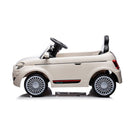 Auto Elettrica per Bambini Licenza Ufficiale Fiat 500e 12V Luci LED MP3 Bianco      