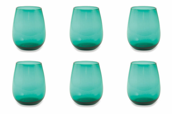 sconto Set de 6 verres Ø6x11 cm en verre VdE Tivoli 1996 Happy Hour Verdi