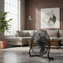 Ventilatore ad Alta Velocità Ø 45 cm 3 Pale 100W in Acciaio Laminato e Alluminio Nero      