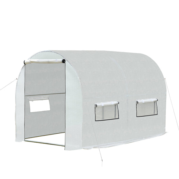 acquista Serre Tunnel 295x200x190 cm en Acier et PE Blanc
