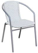 Sedia da Giardino in Ferro e Plastica Vorghini Bianca