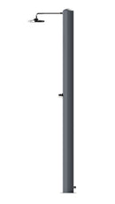 Doccia Solare da Giardino 28 L Soffione Eco Rain e Miscelatore Temporizzato Tevere TA Grigio Ardesia 
