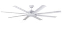 Ventilatore da Soffitto con 8 Pale in Alluminio Ø165 cm 5 Velocità Martec Albatross Bianco