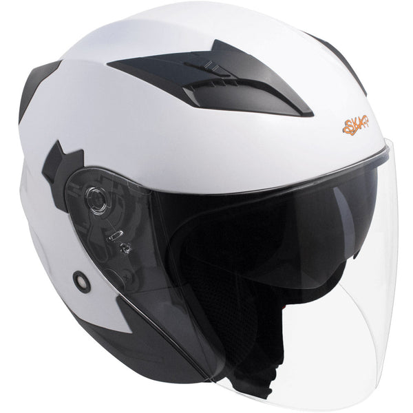 acquista Casque Demi-Jet Scooter Visière Longue Ska-P 1 PH Boulon Blanc Métal