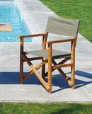 Set 2 Sedie Regista da Giardino 56x52x82 cm in Robinia e Canvas Salvia