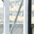 Canestro da Basket da Esterno Altezza Regolabile 160-210 cm in Acciaio con Ruote Nero