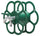 Belfer 42/FR Support de tuyau mural en métal vert avec robinet double sortie