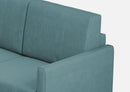 Divano 2 Posti 138x85x85 cm Karay in Tessuto Petrolio