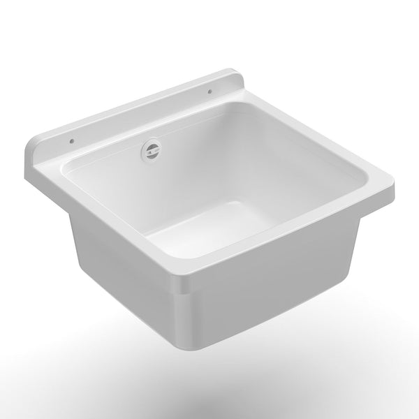 sconto Mini Lavabo Mural Pilozzo 39x39x24 cm en Résine Blanche