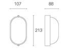 Plafoniera Ovale da Esterno a LED 10W 3000K Sovil Alluminio