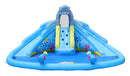 Castello Giostra Gonfiabile Acquatico Shark Splash Center con Pompa Happy Hop