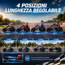 Go-Kart Elettrico per Bambini 3-6 Anni 98x55,5x46,5 cm con Doppio Motore 12 V Fari LED e 1,5-4 km/h in PP Nero      