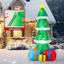 Gonfiabile Albero di Natale XXL 155x130x240 cm con LED da Esterno IP44 Verde      