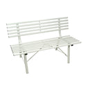 Panchina da Giardino in Metallo 150x57x44/76cm Krew Bianca