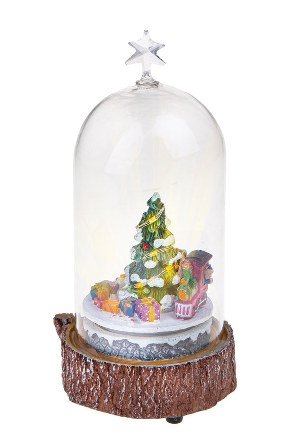 acquista Arbre avec Train avec musique, lumières et mouvement 23,5 cm en Résine