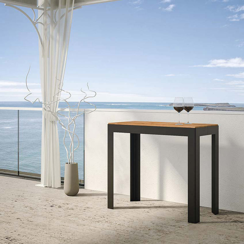 Consolle Allungabile da Esterno in Legno e Ferro H77x40x90/300cm Itamoby Azalea Abete Tinto Classica