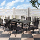 Tavolo da Giardino Allungabile Meccanismo a Farfalla 160-220x90x73 cm per 6-8 Persone in Alluminio Grigio  