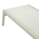 Lettino Prendisole da Giardino 203,5x70xh42,5 cm in Alluminio e Textilene Altamura Bianco