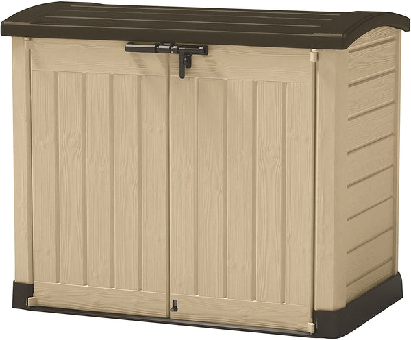 prezzo Armoire à outils de jardin 146x120x82 cm en résine Keter Store It Out Arc Beige