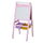 Tableau noir pour enfants 3 en 1 avec chevalet en bois rose