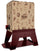 Support pour Récipient à Vin avec Plateau en Fer Aluminisé Lisa Luxury Bacco Rosso