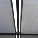Pergola da Giardino 3x3m Tetto Scorrevole in Acciaio Grigio e Nero