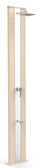 Doccia Solare da Giardino 40L Miscelatore e Lavapiedi Arkema Dada S Fascia Inox Champagne Bronze