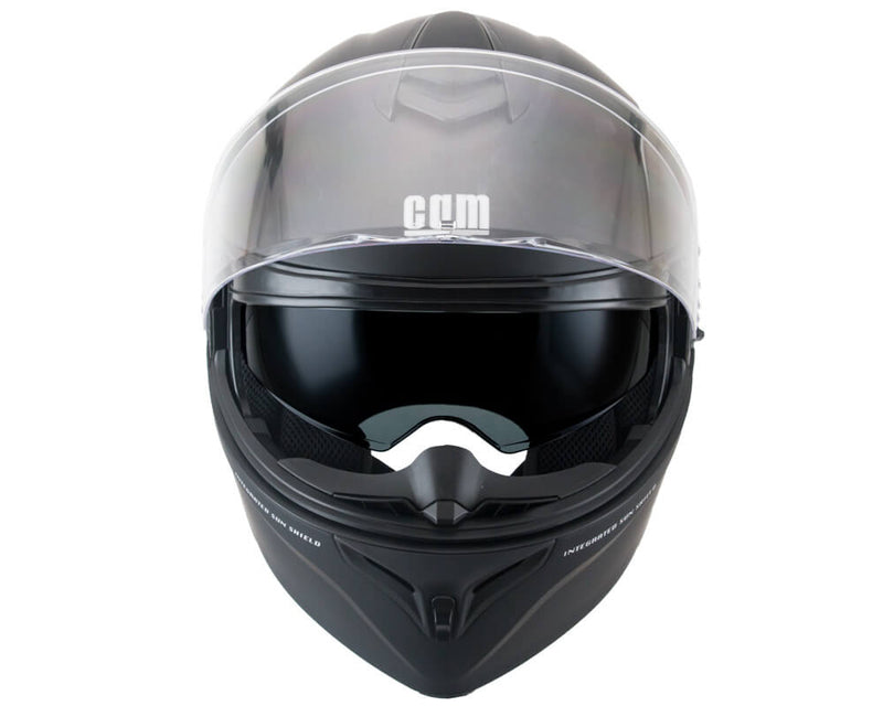 Casco Integrale per Scooter Visiera Lunga CGM Berlino 508A Nero Opaco Varie Misure