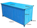 Baule Cassapanca da Esterno 127x55xH 60 cm in Legno Cunninghamia  lanceolata Blu