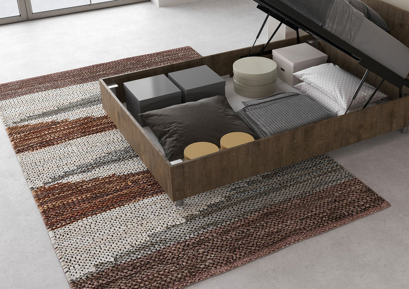 Letto 1 Piazza E Mezzo Demas Testata Inclinata  Noce Varie Misure