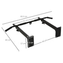 Barra per Trazioni a Muro 2 in 1 con 3 Impugnature Diverse 93,5x65x17 cm in Acciaio Nero