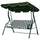 Balançoire de jardin 3 places 170x110x153 cm Pivotant Vert et Blanc
