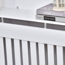 Copritermosifone in Legno MDF Bianco 112x19x81 cm 