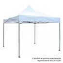 Gazebo Pieghevole Professional 3x3 m in Alluminio Bianco