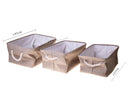 Set 3 Contenitori in Tessuto 45 cm